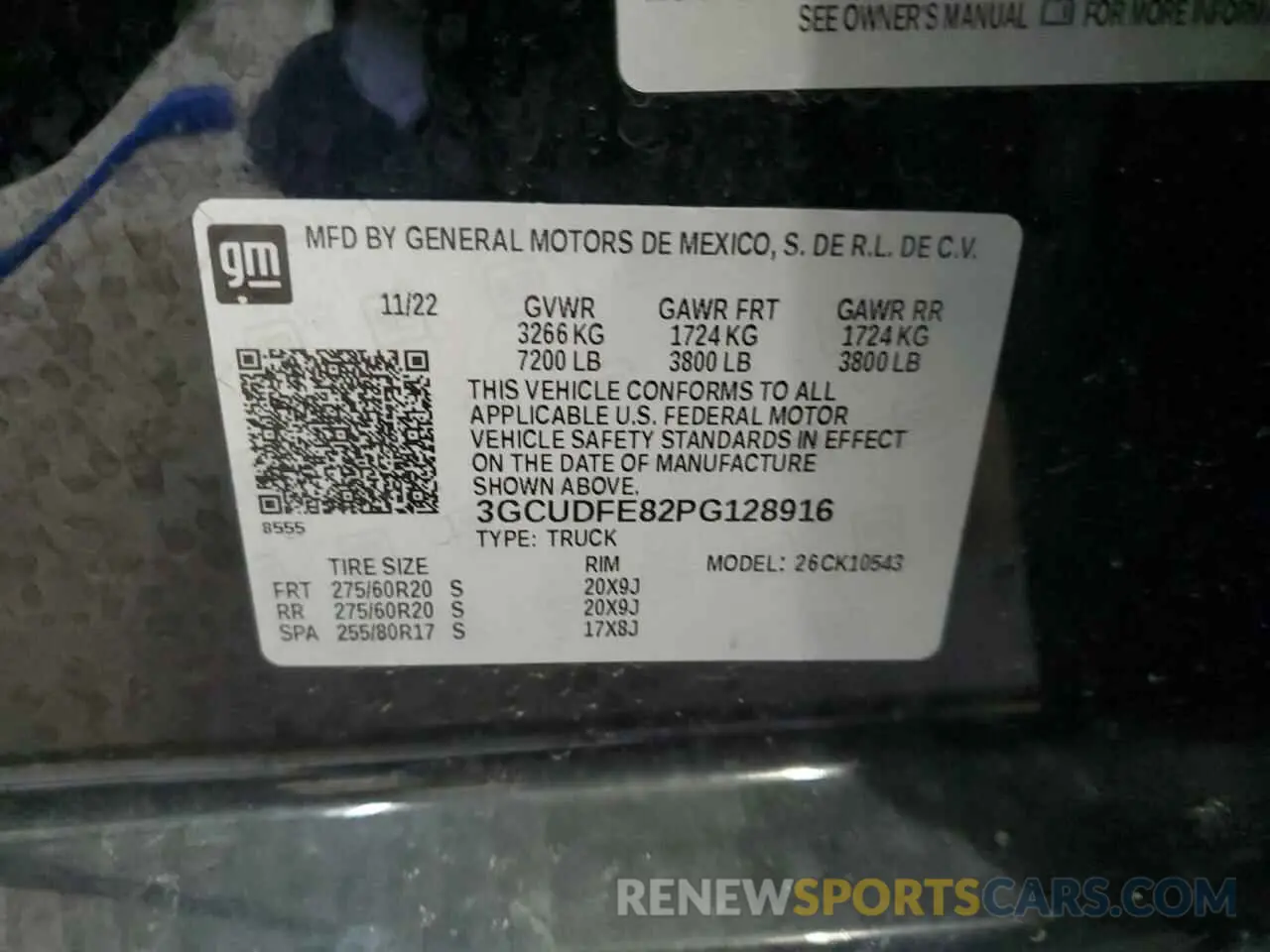 12 Фотография поврежденного автомобиля 3GCUDFE82PG128916 CHEVROLET ALL Models 2023