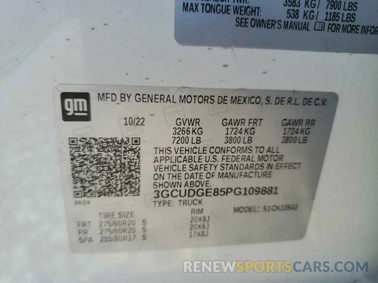 12 Photograph of a damaged car 3GCUDGE85PG109881 CHEVROLET ALL Models 2023
