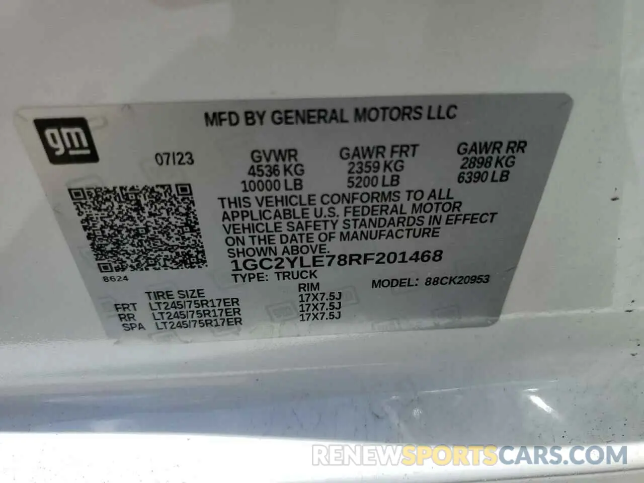 12 Фотография поврежденного автомобиля 1GC2YLE78RF201468 CHEVROLET ALL Models 2024