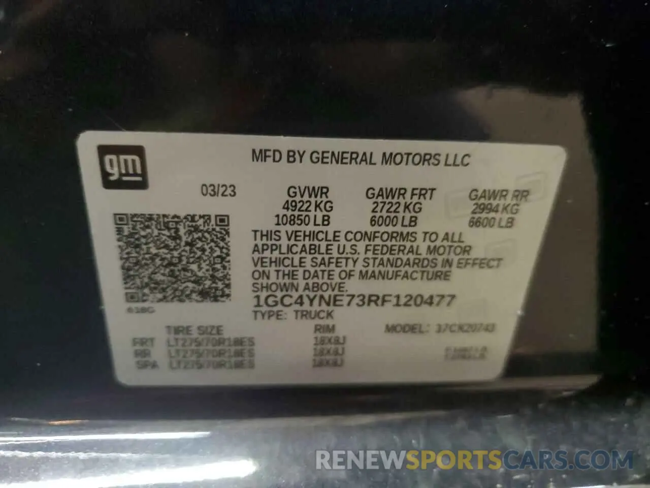13 Фотография поврежденного автомобиля 1GC4YNE73RF120477 CHEVROLET ALL Models 2024