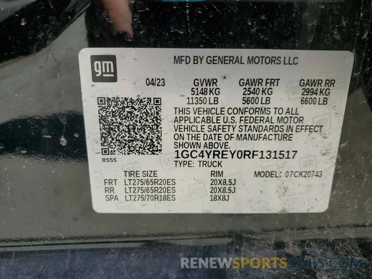 12 Photograph of a damaged car 1GC4YREY0RF131517 CHEVROLET ALL Models 2024