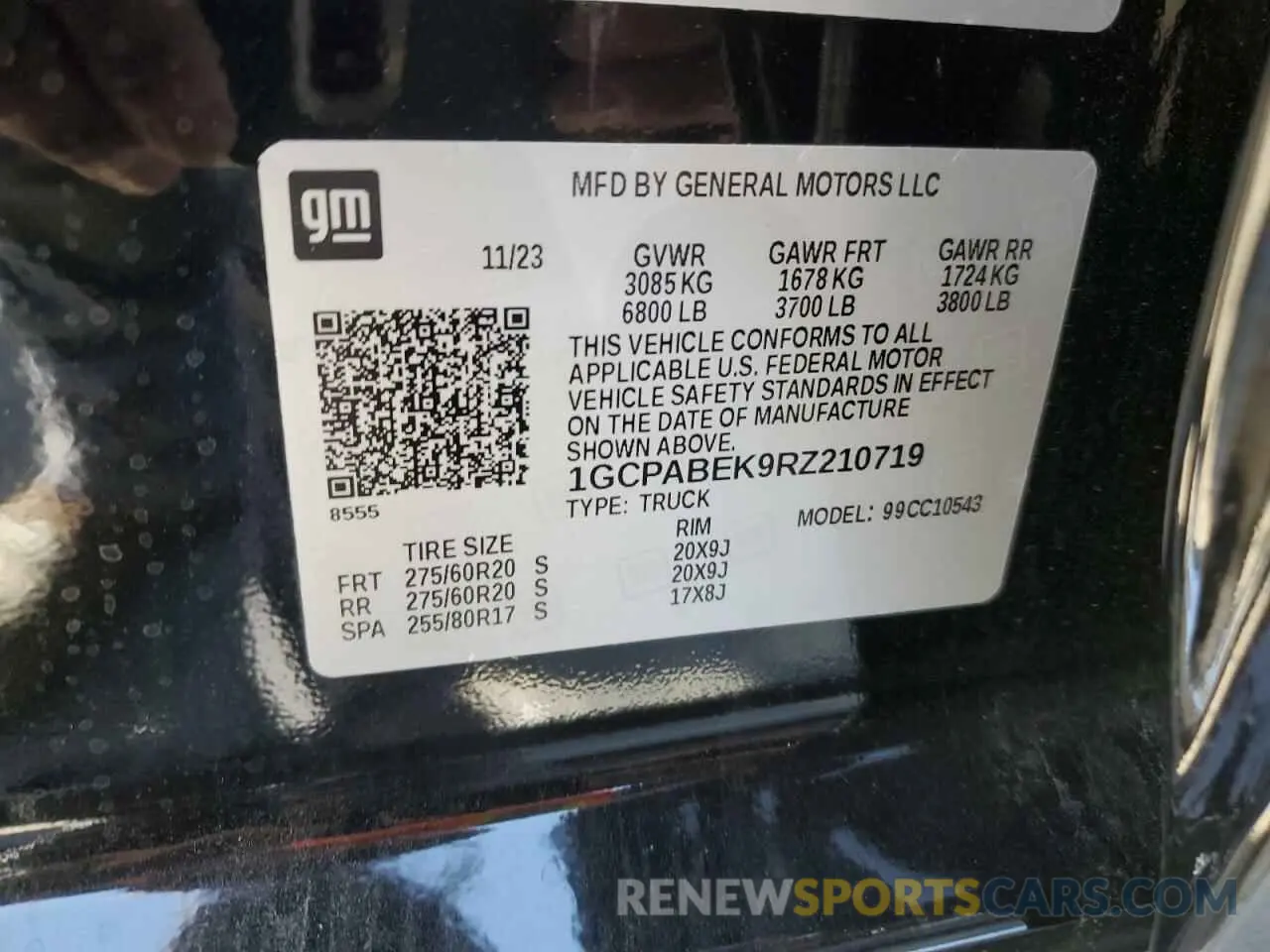 13 Photograph of a damaged car 1GCPABEK9RZ210719 CHEVROLET ALL Models 2024