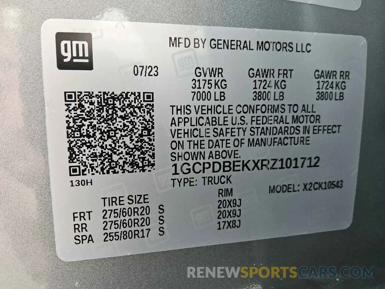 13 Фотография поврежденного автомобиля 1GCPDBEKXRZ101712 CHEVROLET ALL Models 2024