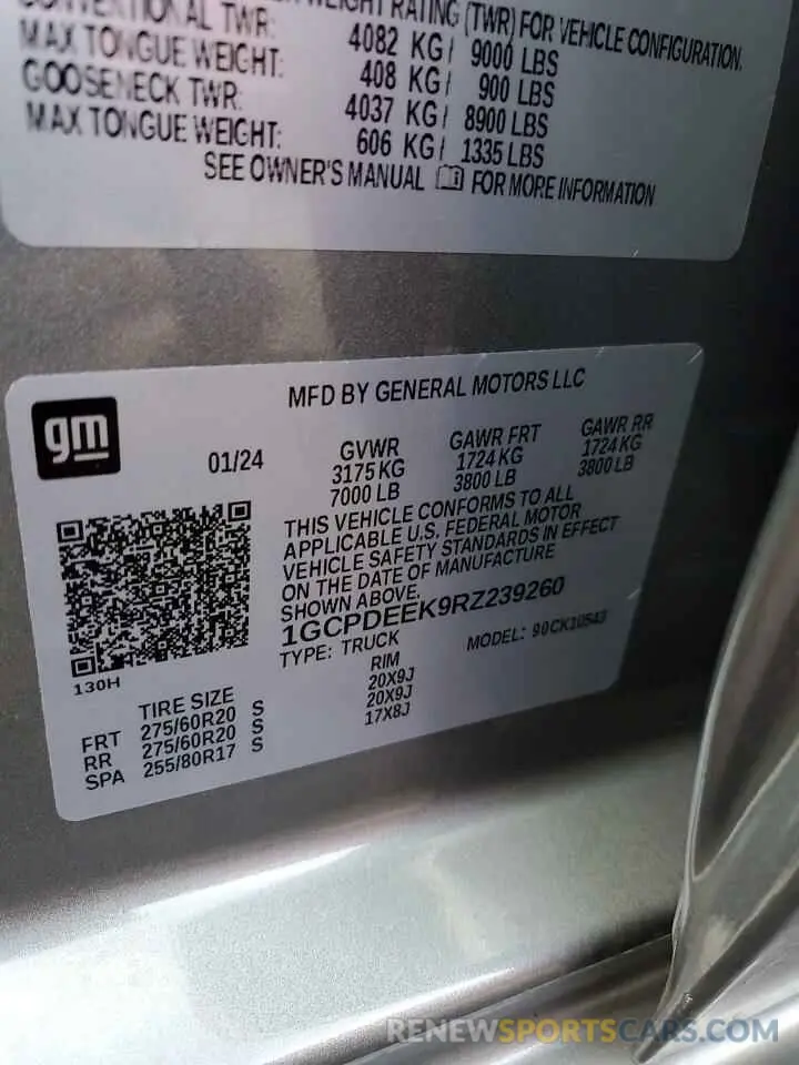 13 Фотография поврежденного автомобиля 1GCPDEEK9RZ239260 CHEVROLET ALL Models 2024