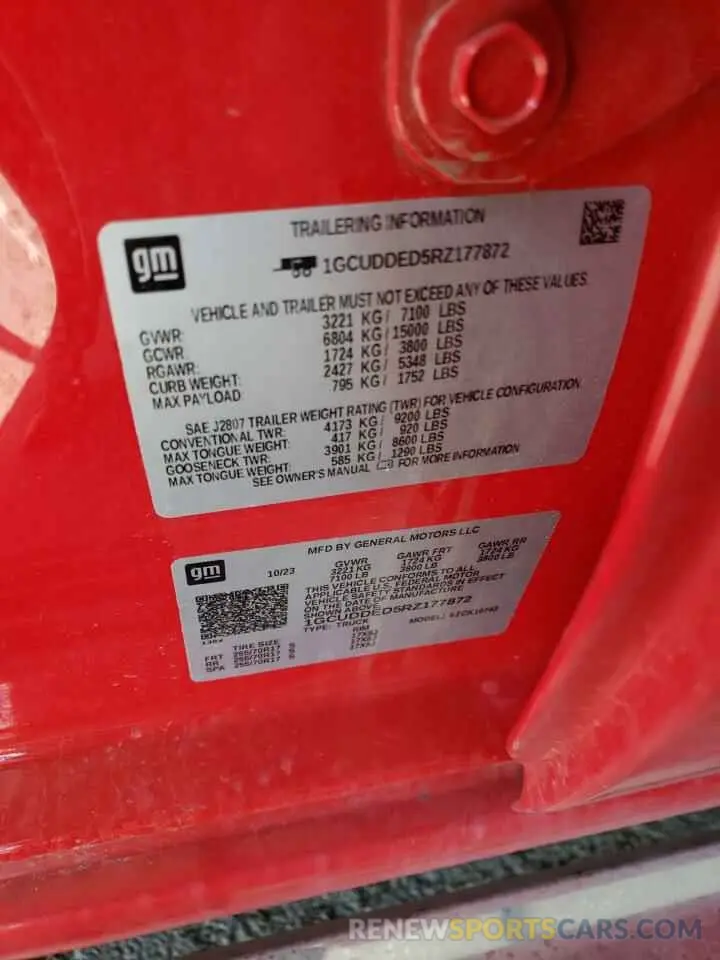 13 Фотография поврежденного автомобиля 1GCUDDED5RZ177872 CHEVROLET ALL Models 2024