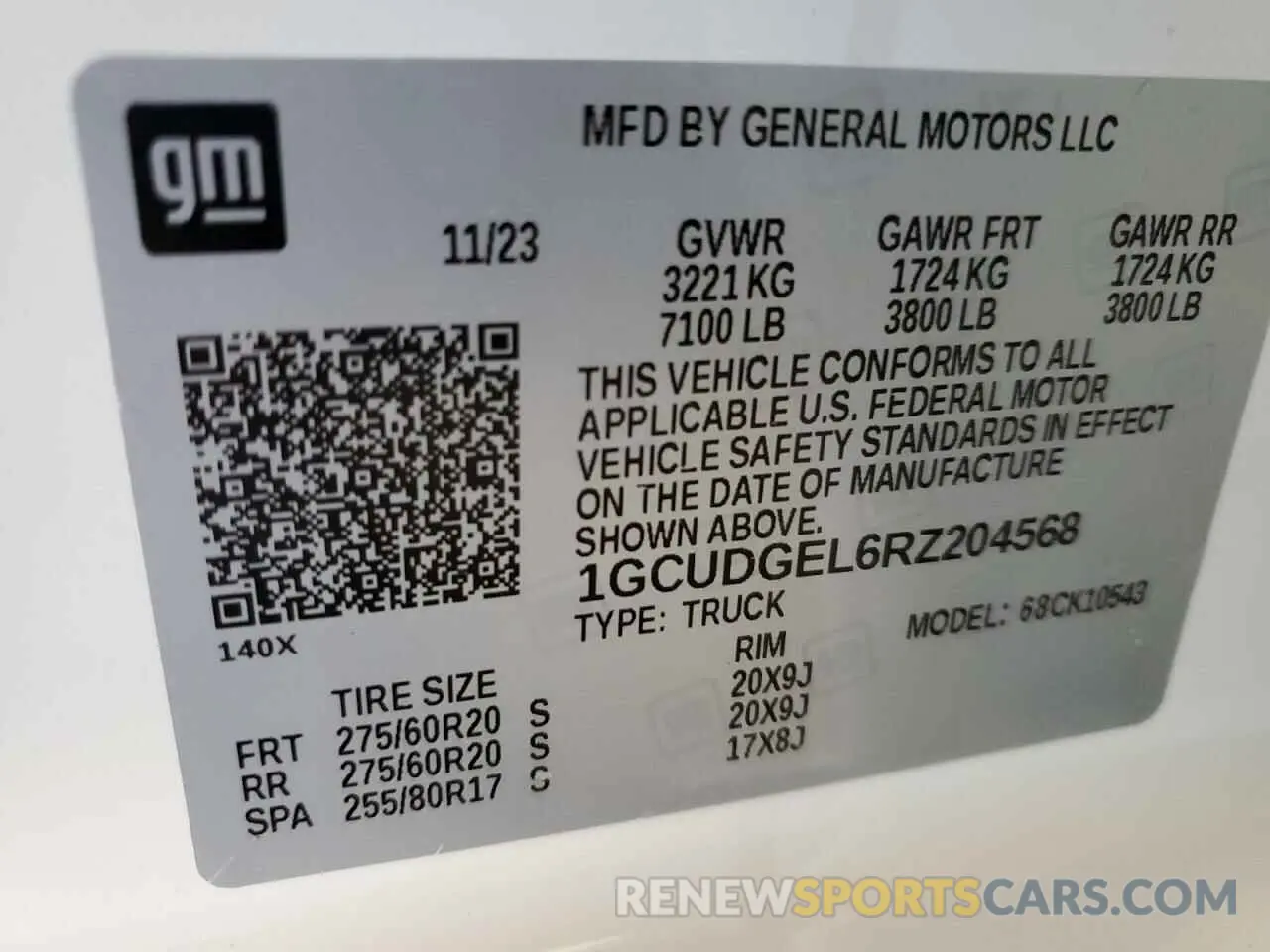 13 Фотография поврежденного автомобиля 1GCUDGEL6RZ204568 CHEVROLET ALL Models 2024