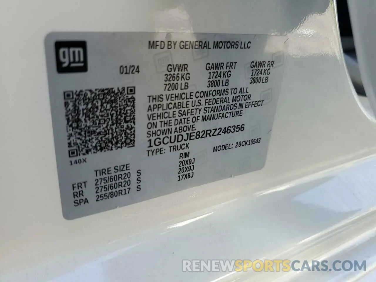 12 Photograph of a damaged car 1GCUDJE82RZ246356 CHEVROLET ALL Models 2024