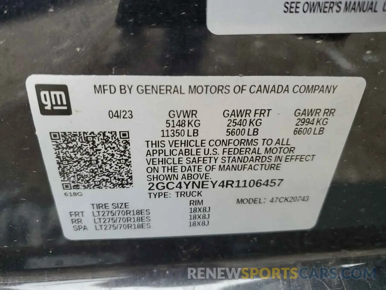 12 Фотография поврежденного автомобиля 2GC4YNEY4R1106457 CHEVROLET ALL Models 2024