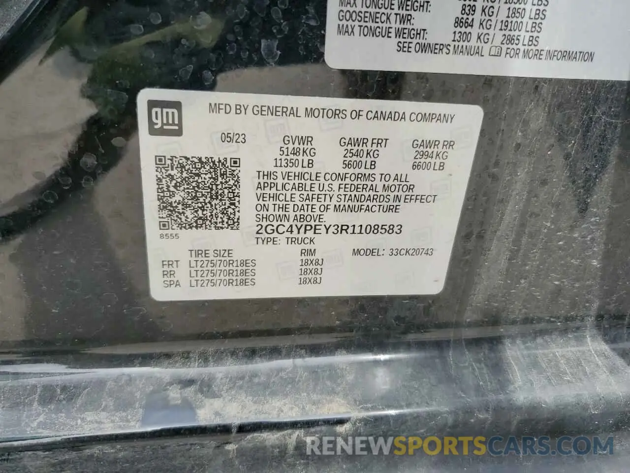 12 Фотография поврежденного автомобиля 2GC4YPEY3R1108583 CHEVROLET ALL Models 2024