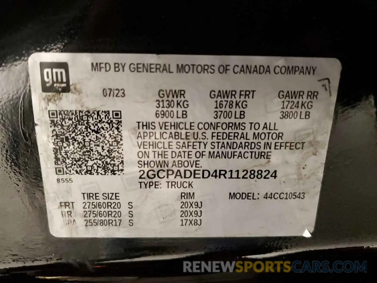 12 Photograph of a damaged car 2GCPADED4R1128824 CHEVROLET ALL Models 2024