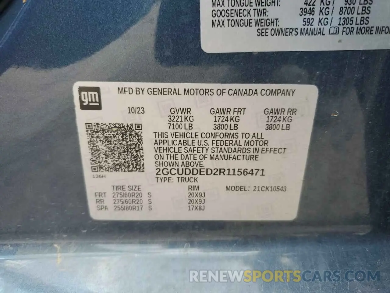 12 Фотография поврежденного автомобиля 2GCUDDED2R1156471 CHEVROLET ALL Models 2024