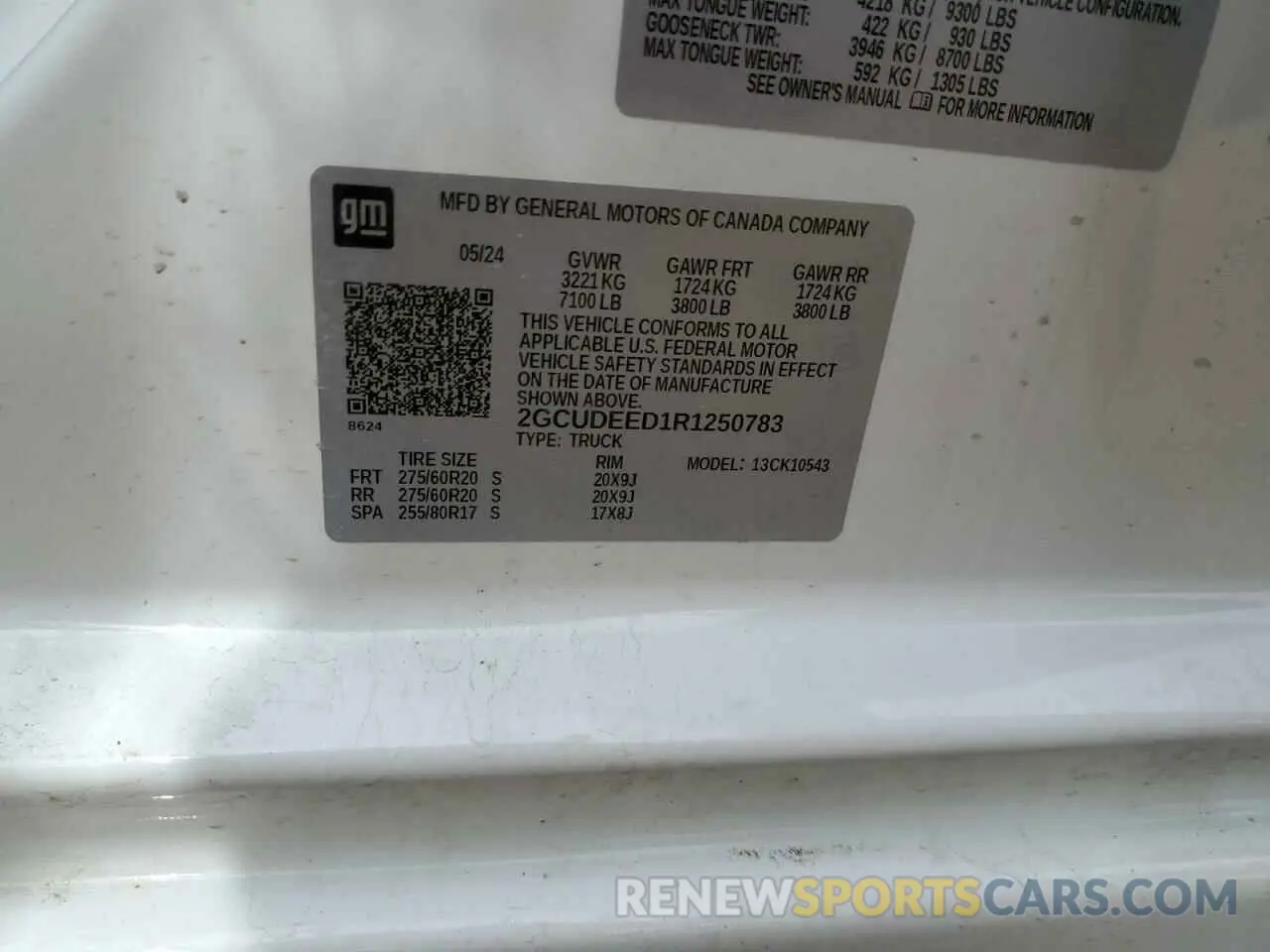 12 Фотография поврежденного автомобиля 2GCUDEED1R1250783 CHEVROLET ALL Models 2024