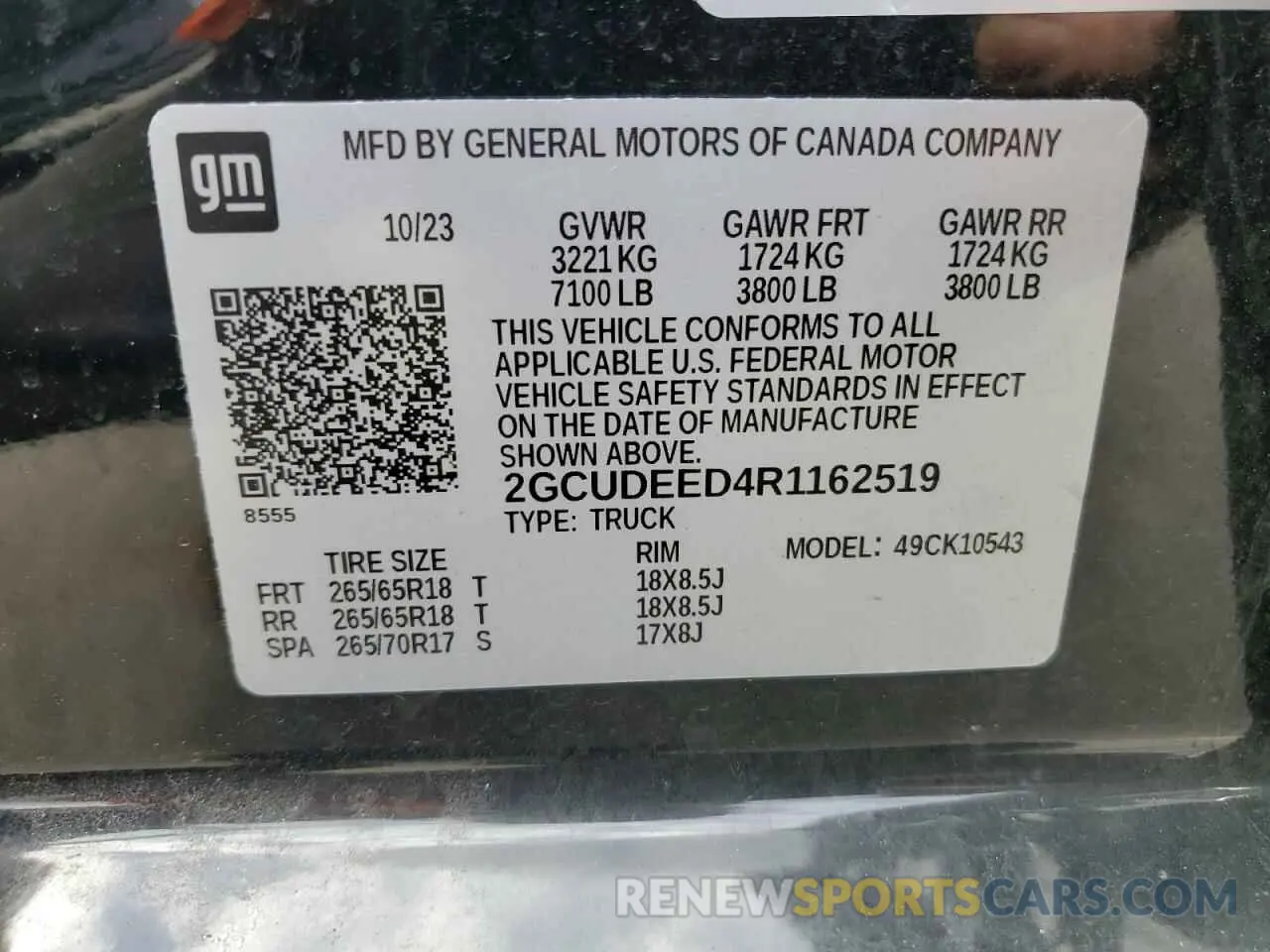 12 Photograph of a damaged car 2GCUDEED4R1162519 CHEVROLET ALL Models 2024
