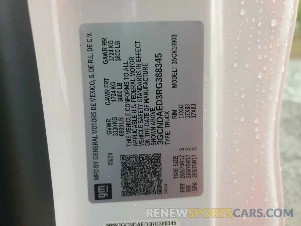 12 Фотография поврежденного автомобиля 3GCNDAED3RG388345 CHEVROLET ALL Models 2024