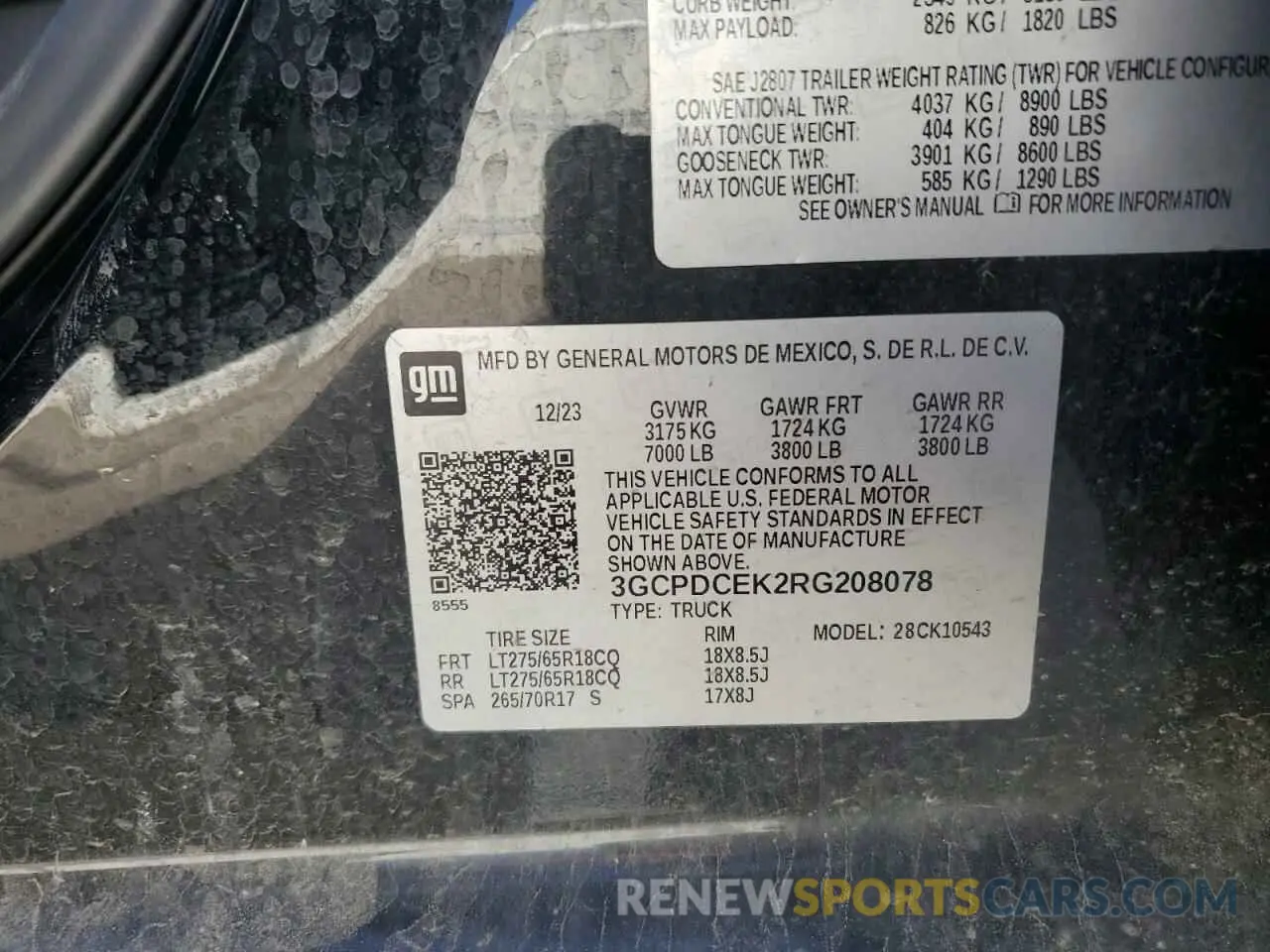 12 Фотография поврежденного автомобиля 3GCPDCEK2RG208078 CHEVROLET ALL Models 2024