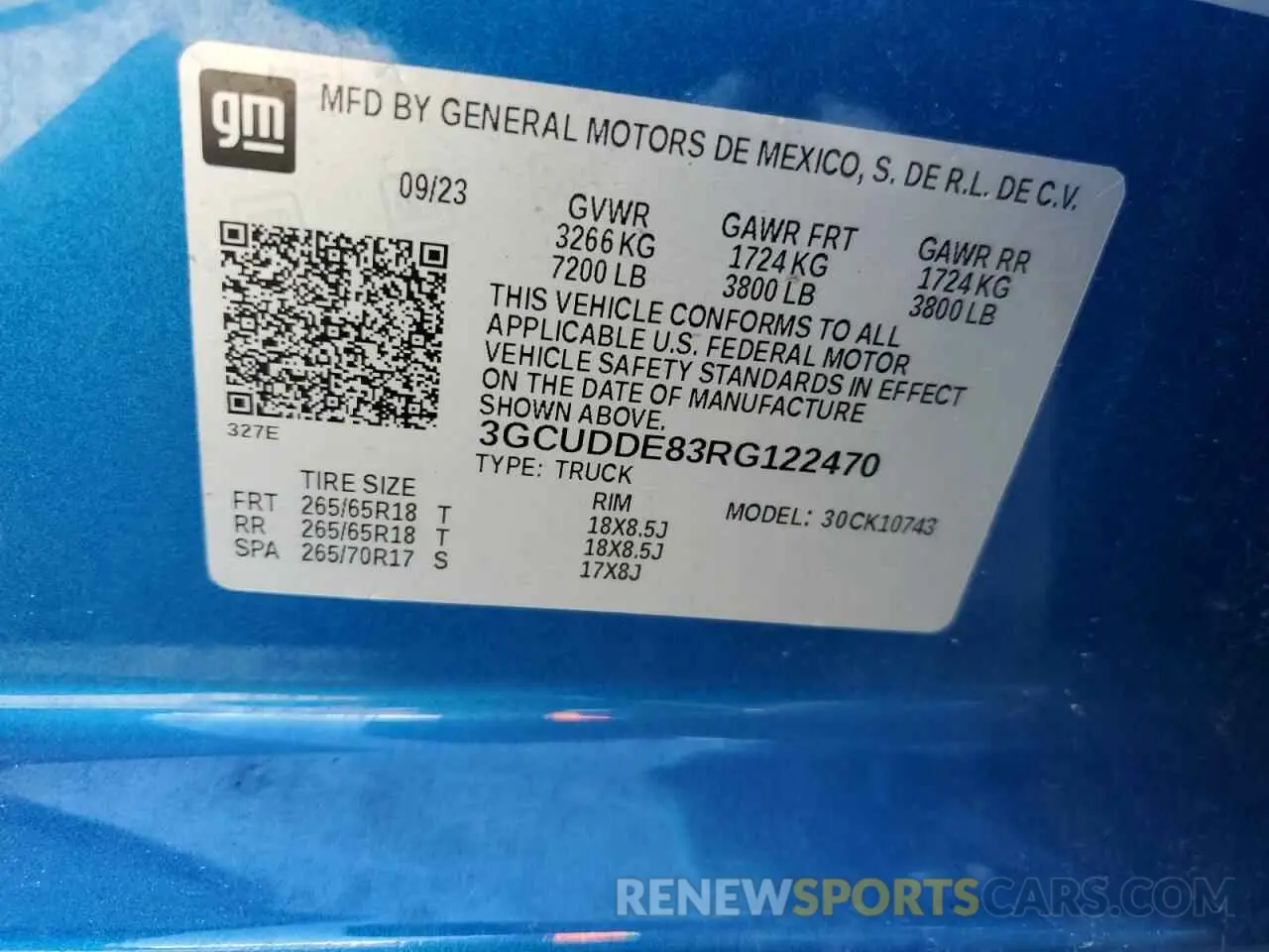 15 Фотография поврежденного автомобиля 3GCUDDE83RG122470 CHEVROLET ALL Models 2024