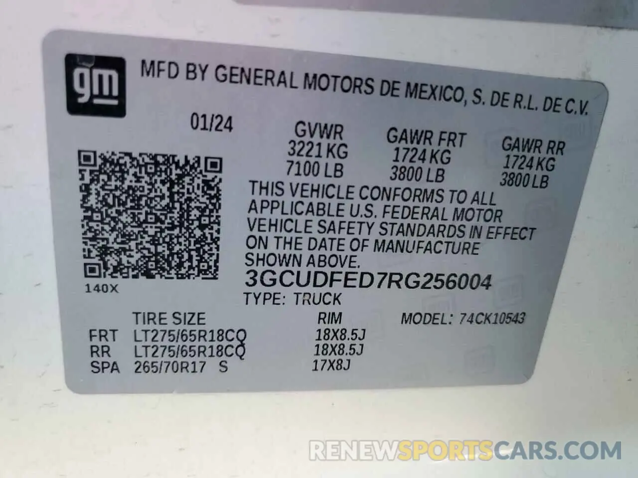 12 Фотография поврежденного автомобиля 3GCUDFED7RG256004 CHEVROLET ALL Models 2024