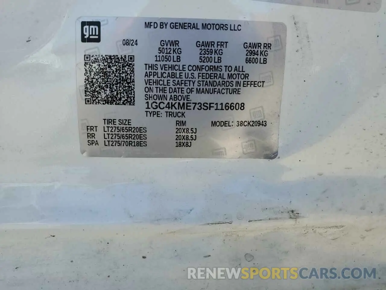 14 Фотография поврежденного автомобиля 1GC4KME73SF116608 CHEVROLET ALL Models 2025