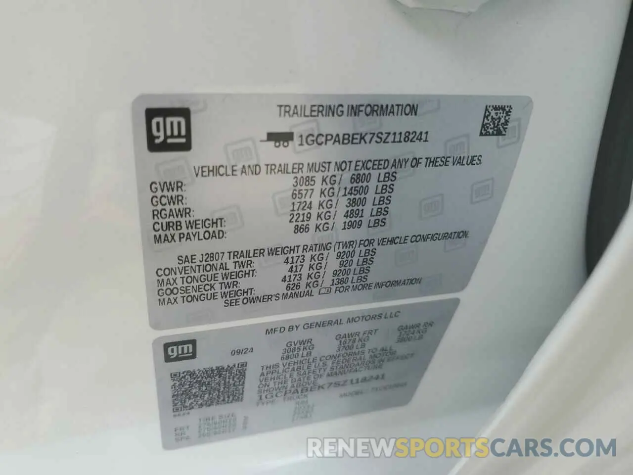 14 Фотография поврежденного автомобиля 1GCPABEK7SZ118241 CHEVROLET ALL Models 2025