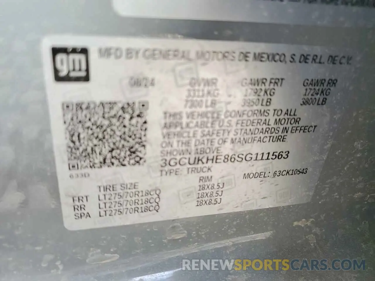 13 Photograph of a damaged car 3GCUKHE86SG111563 CHEVROLET ALL Models 2025