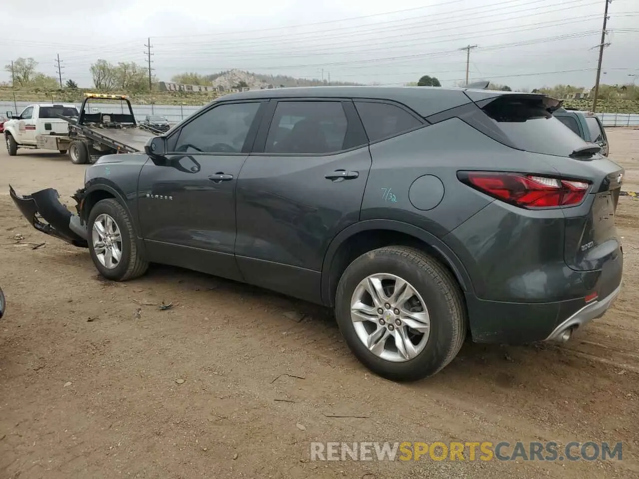 2 Photograph of a damaged car 3GNKBBRA3KS678545 CHEVROLET BLAZER 2019