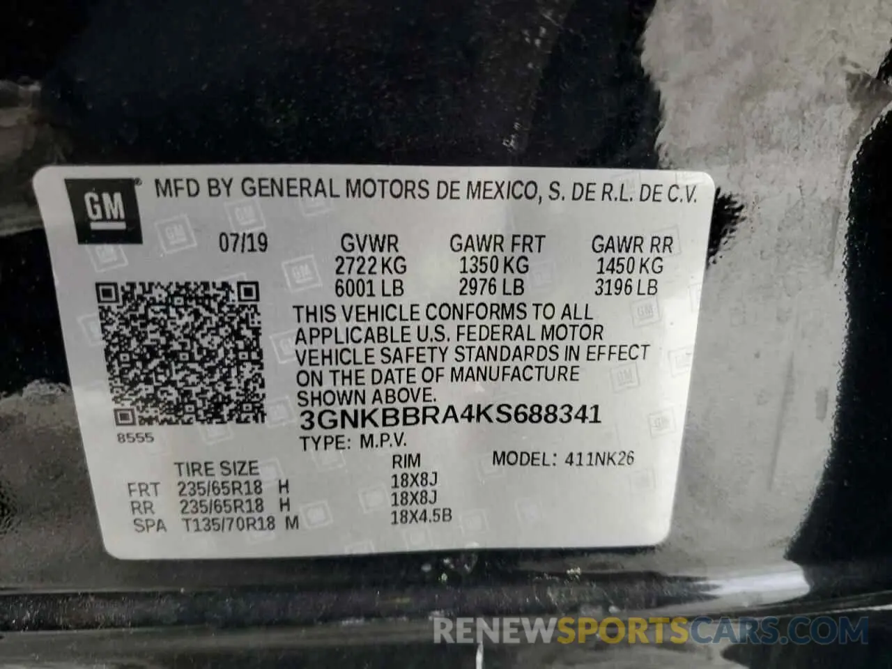 15 Фотография поврежденного автомобиля 3GNKBBRA4KS688341 CHEVROLET BLAZER 2019