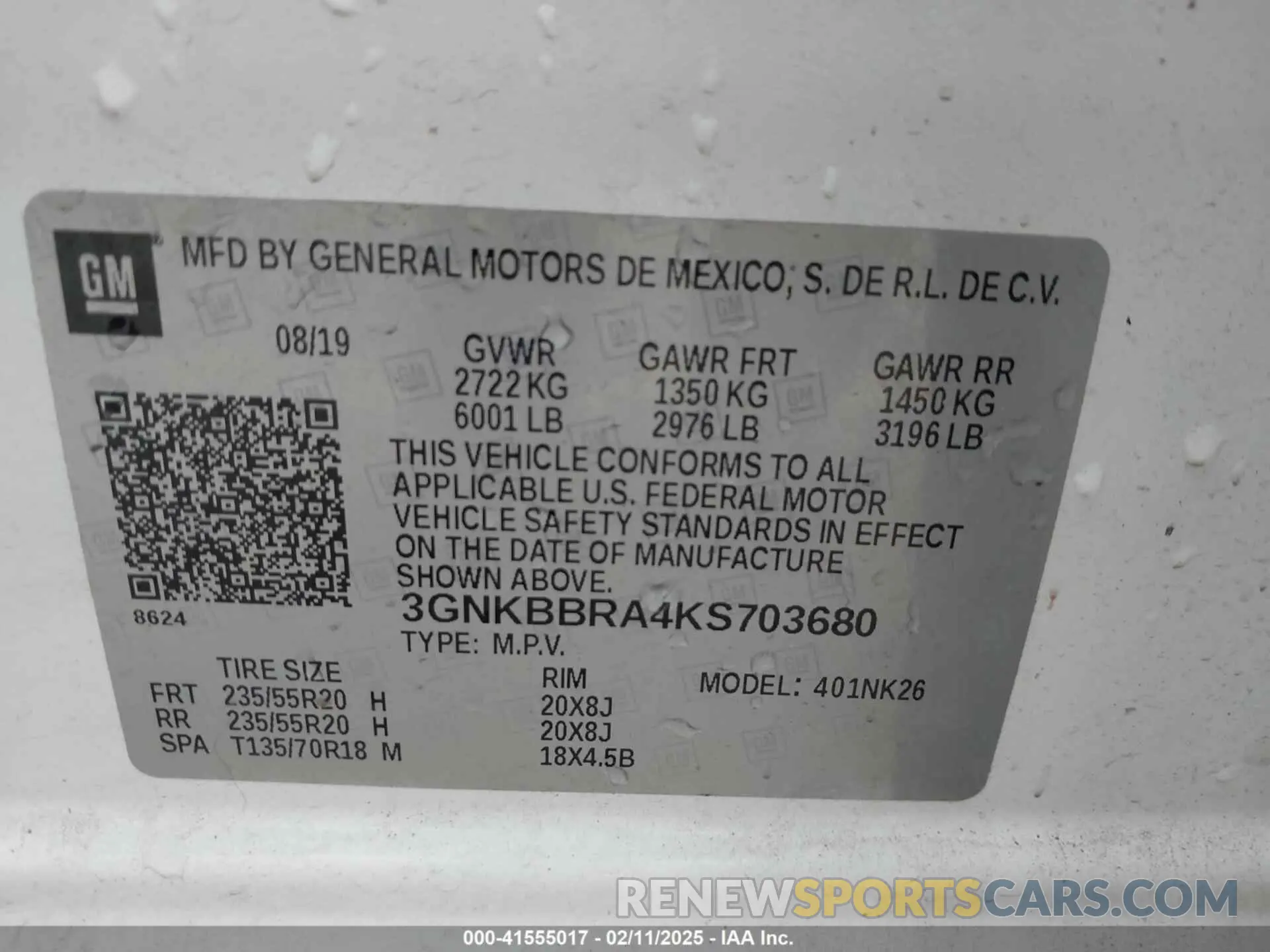 9 Photograph of a damaged car 3GNKBBRA4KS703680 CHEVROLET BLAZER 2019