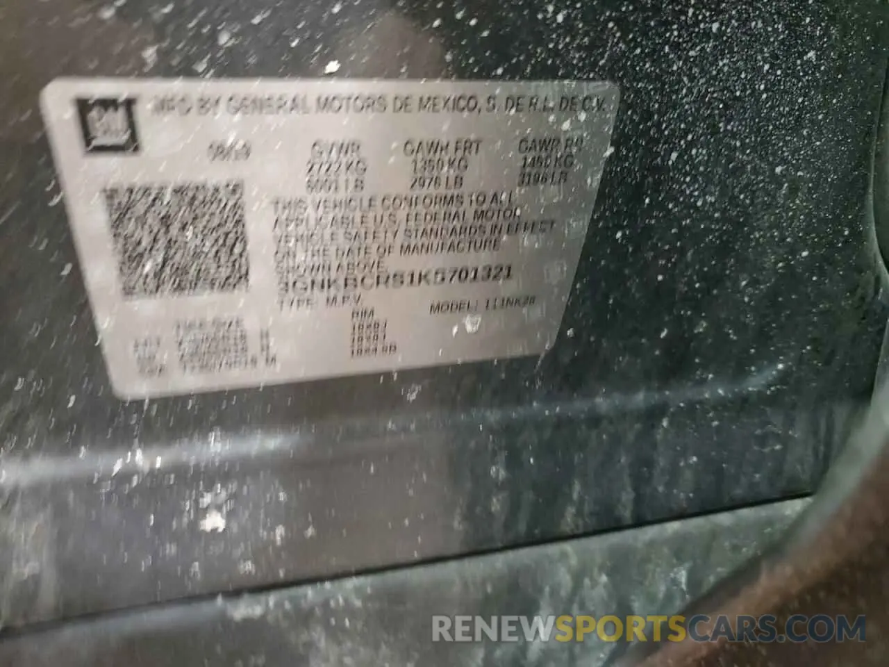 15 Photograph of a damaged car 3GNKBCRS1KS701321 CHEVROLET BLAZER 2019
