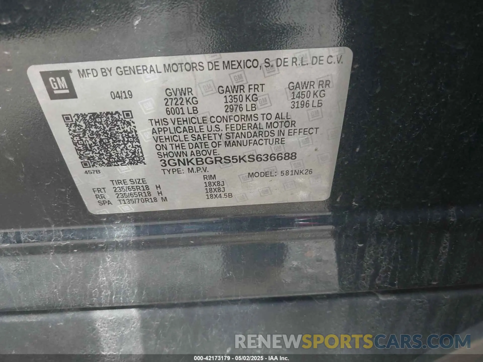 9 Фотография поврежденного автомобиля 3GNKBGRS5KS636688 CHEVROLET BLAZER 2019