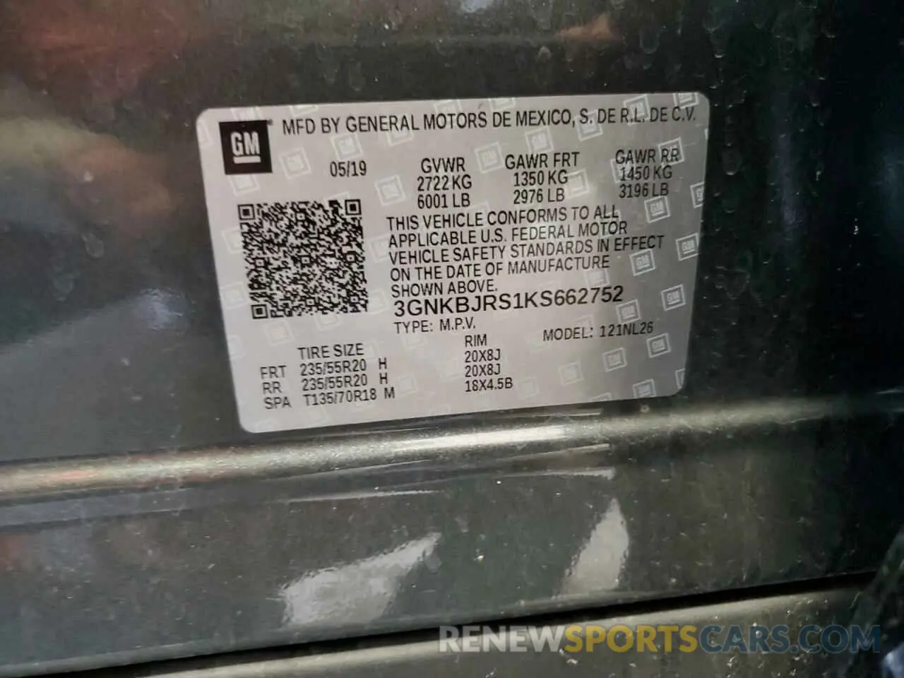 14 Фотография поврежденного автомобиля 3GNKBJRS1KS662752 CHEVROLET BLAZER 2019