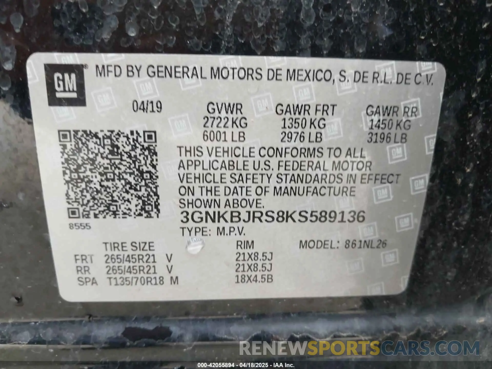 9 Фотография поврежденного автомобиля 3GNKBJRS8KS589136 CHEVROLET BLAZER 2019