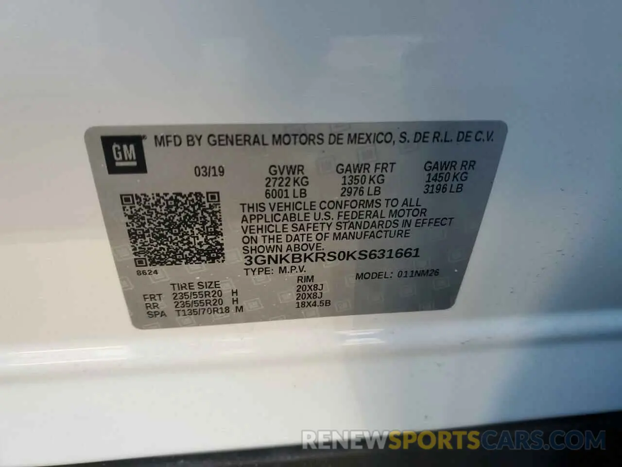 15 Photograph of a damaged car 3GNKBKRS0KS631661 CHEVROLET BLAZER 2019