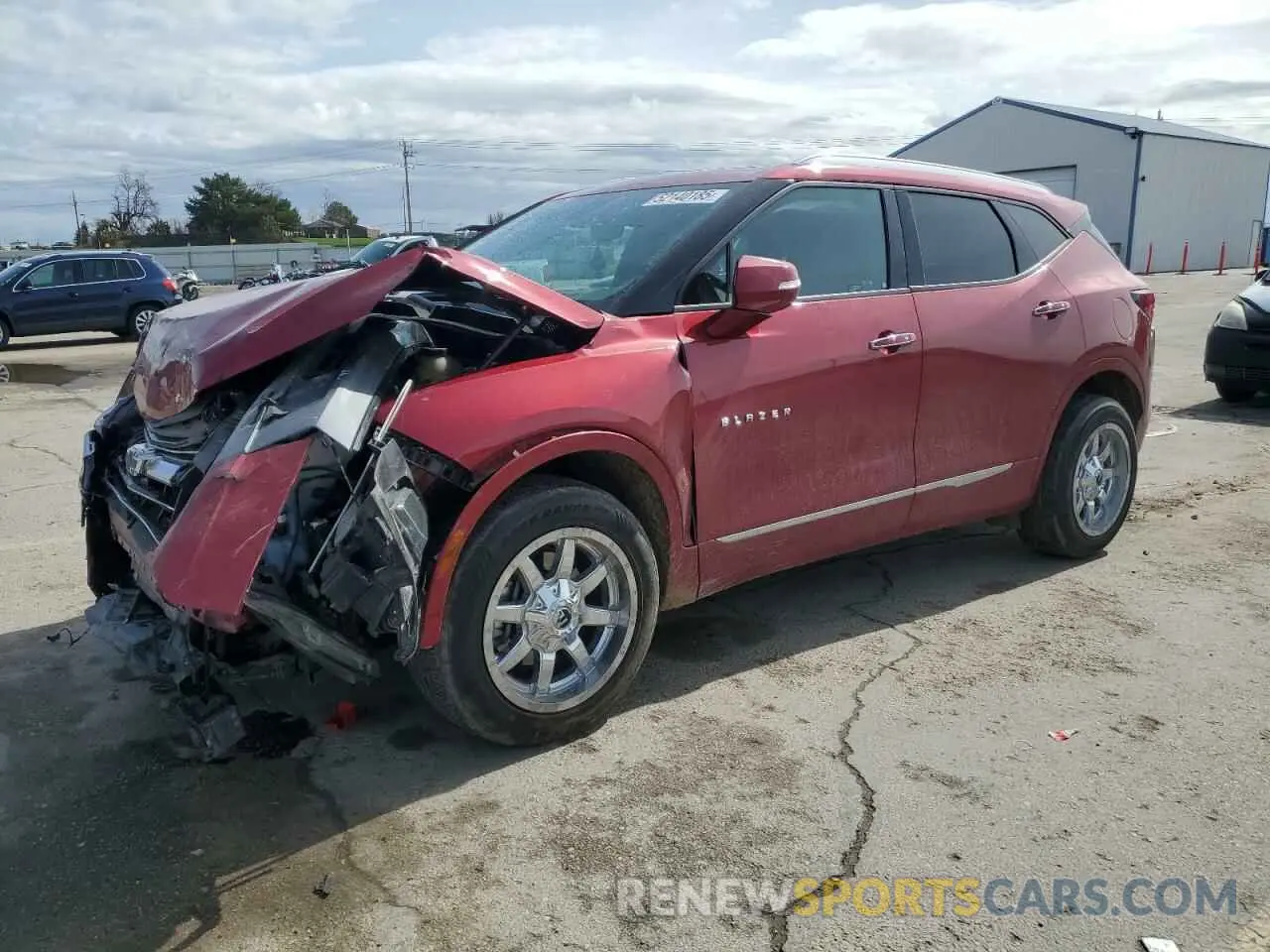 1 Photograph of a damaged car 3GNKBKRS2KS675354 CHEVROLET BLAZER 2019