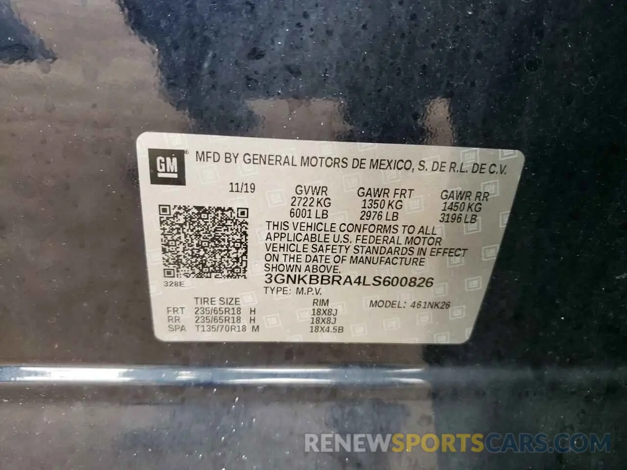 13 Фотография поврежденного автомобиля 3GNKBBRA4LS600826 CHEVROLET BLAZER 2020