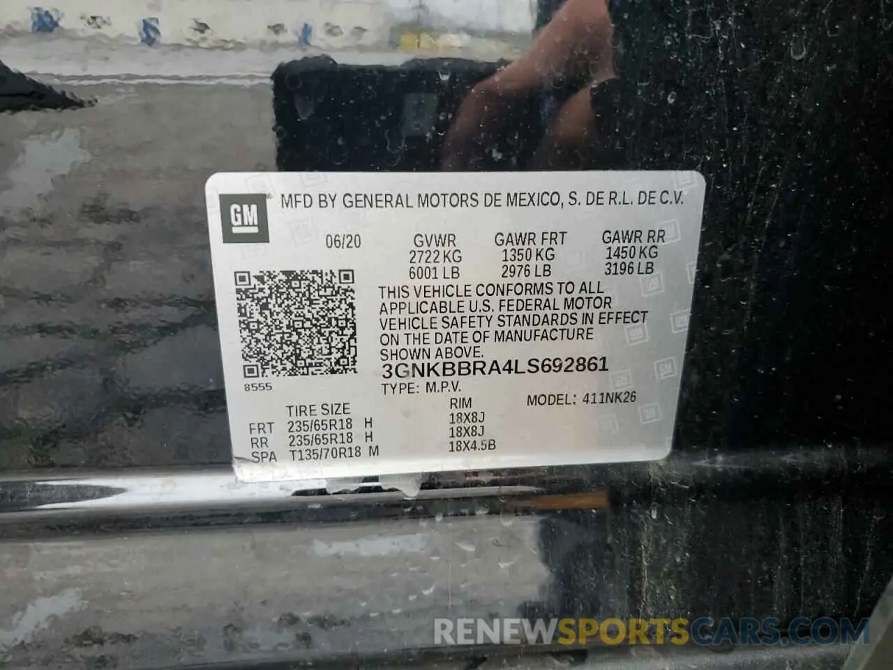 16 Photograph of a damaged car 3GNKBBRA4LS692861 CHEVROLET BLAZER 2020