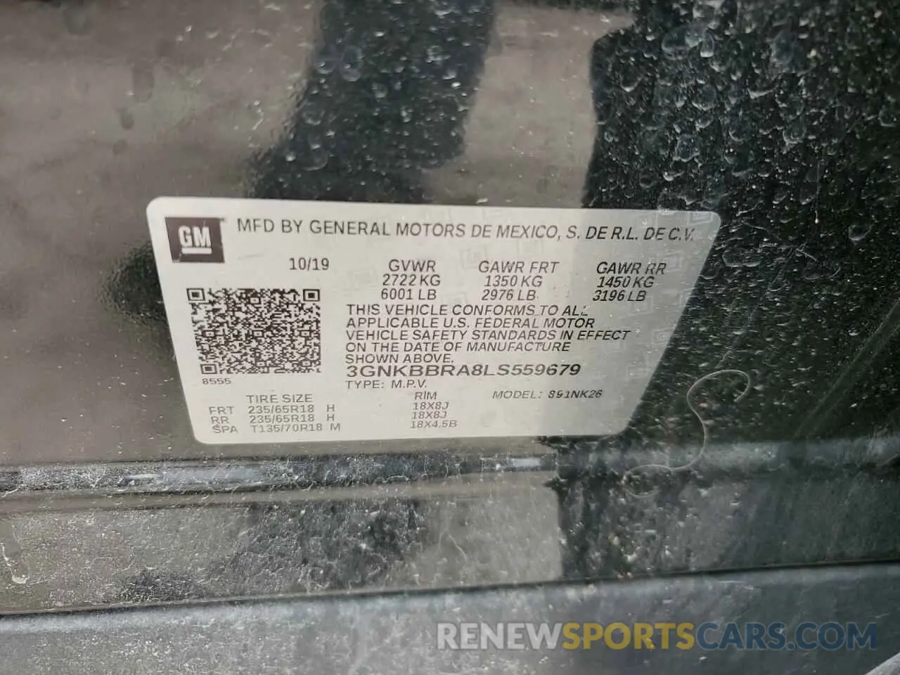 13 Photograph of a damaged car 3GNKBBRA8LS559679 CHEVROLET BLAZER 2020