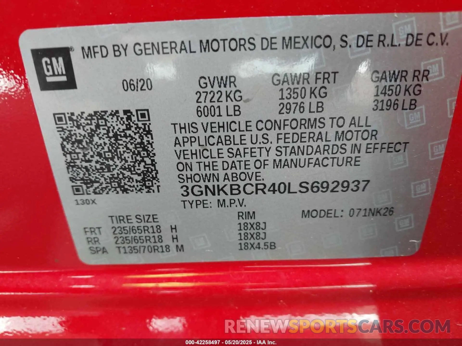 9 Photograph of a damaged car 3GNKBCR40LS692937 CHEVROLET BLAZER 2020
