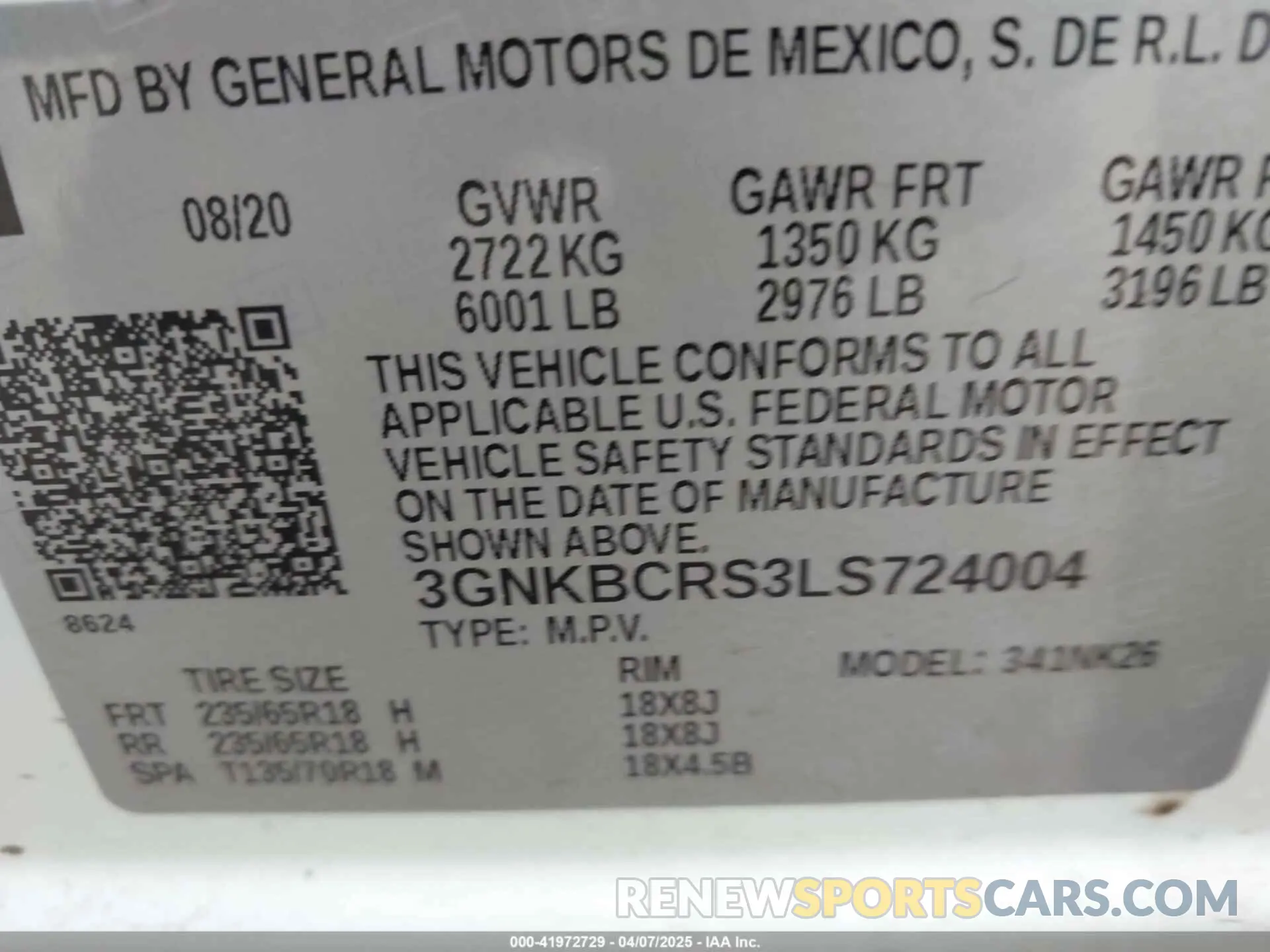9 Фотография поврежденного автомобиля 3GNKBCRS3LS724004 CHEVROLET BLAZER 2020