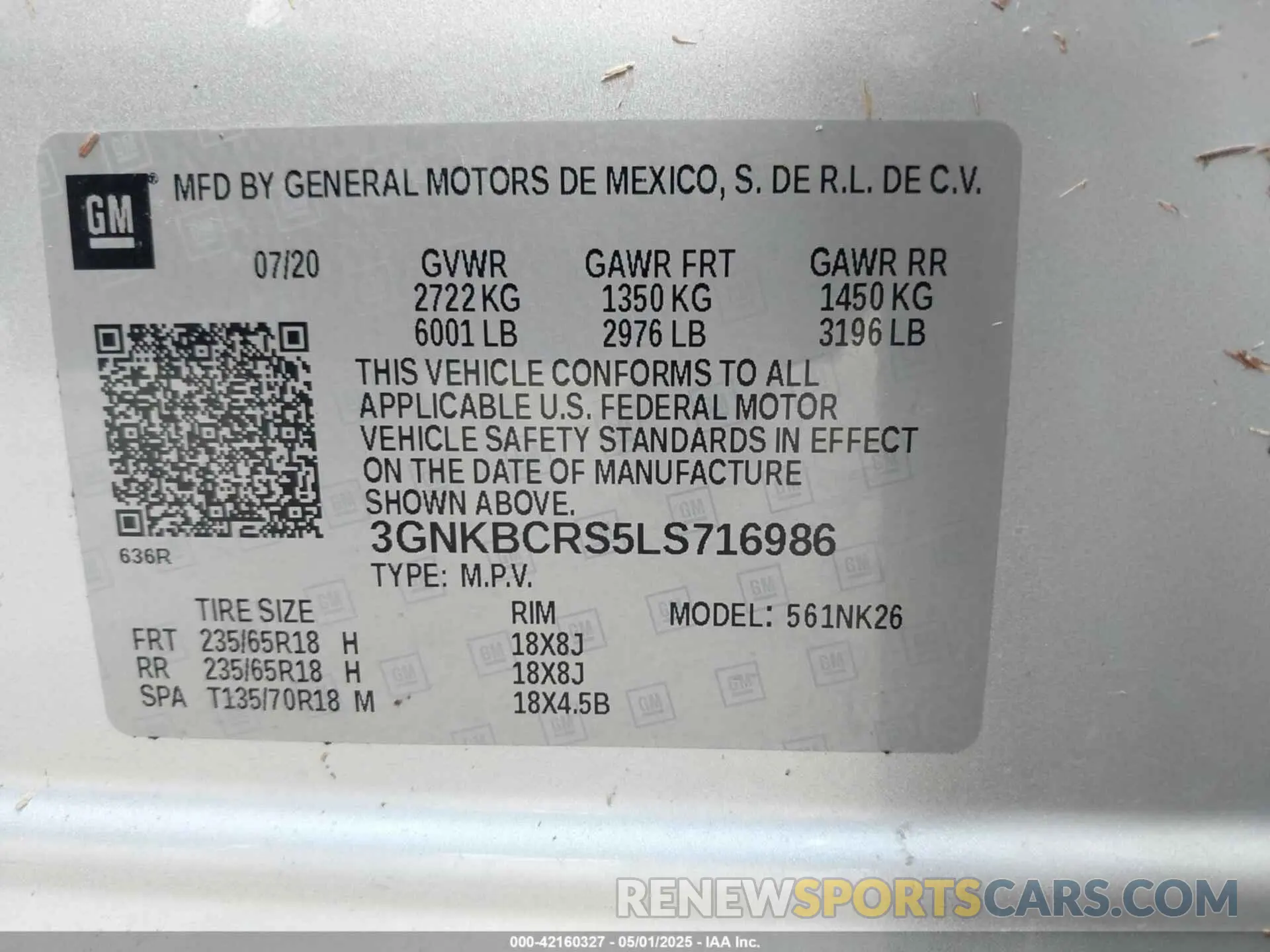 9 Photograph of a damaged car 3GNKBCRS5LS716986 CHEVROLET BLAZER 2020