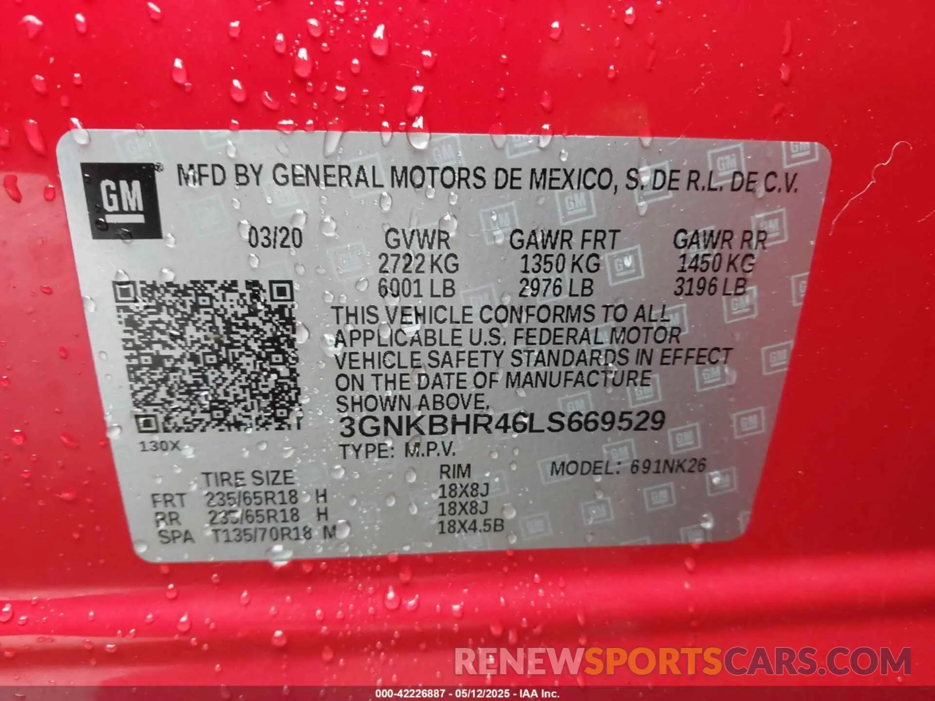 9 Photograph of a damaged car 3GNKBHR46LS669529 CHEVROLET BLAZER 2020