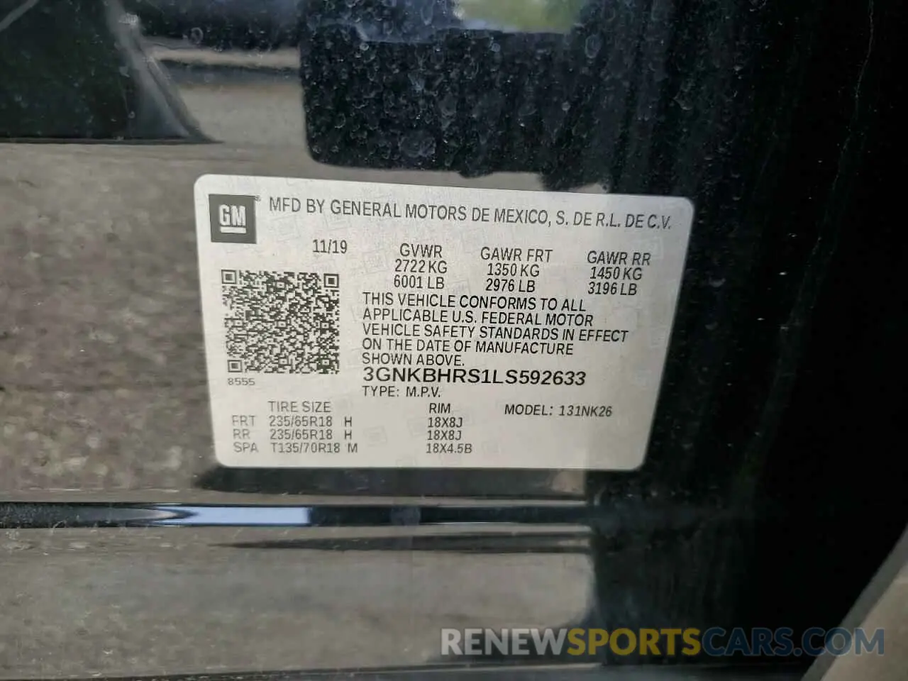 13 Photograph of a damaged car 3GNKBHRS1LS592633 CHEVROLET BLAZER 2020