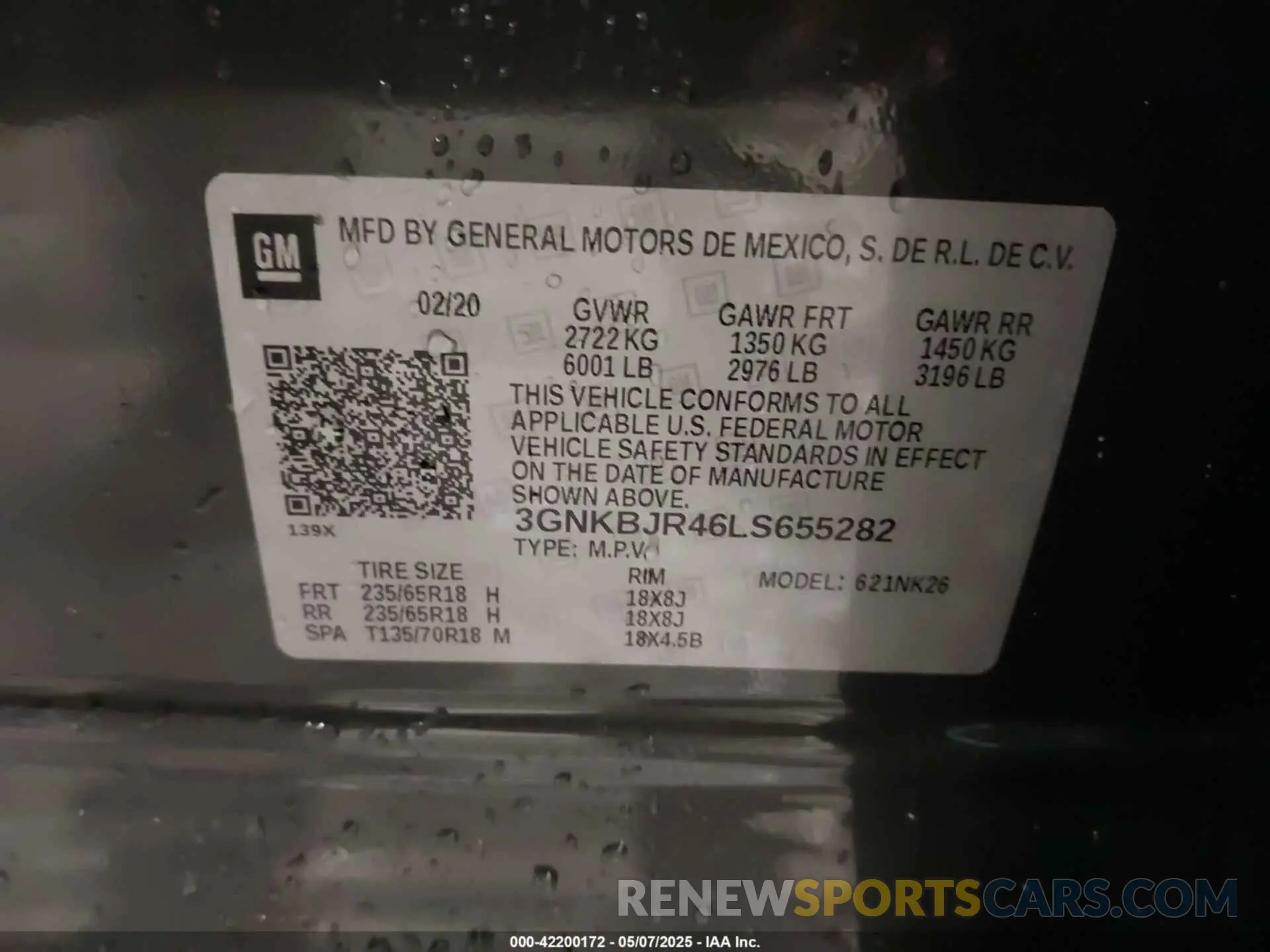 9 Photograph of a damaged car 3GNKBJR46LS655282 CHEVROLET BLAZER 2020