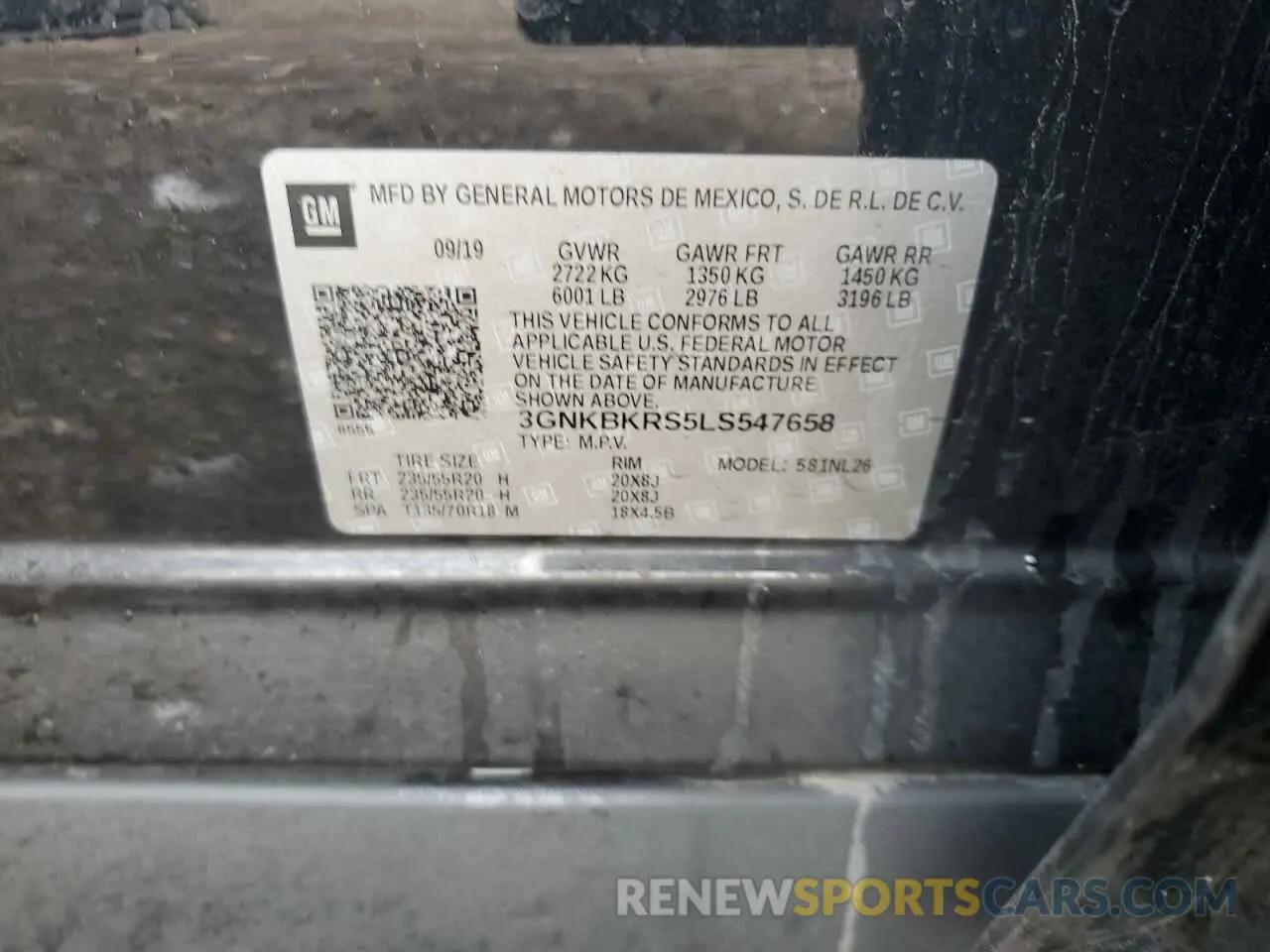 16 Фотография поврежденного автомобиля 3GNKBKRS5LS547658 CHEVROLET BLAZER 2020