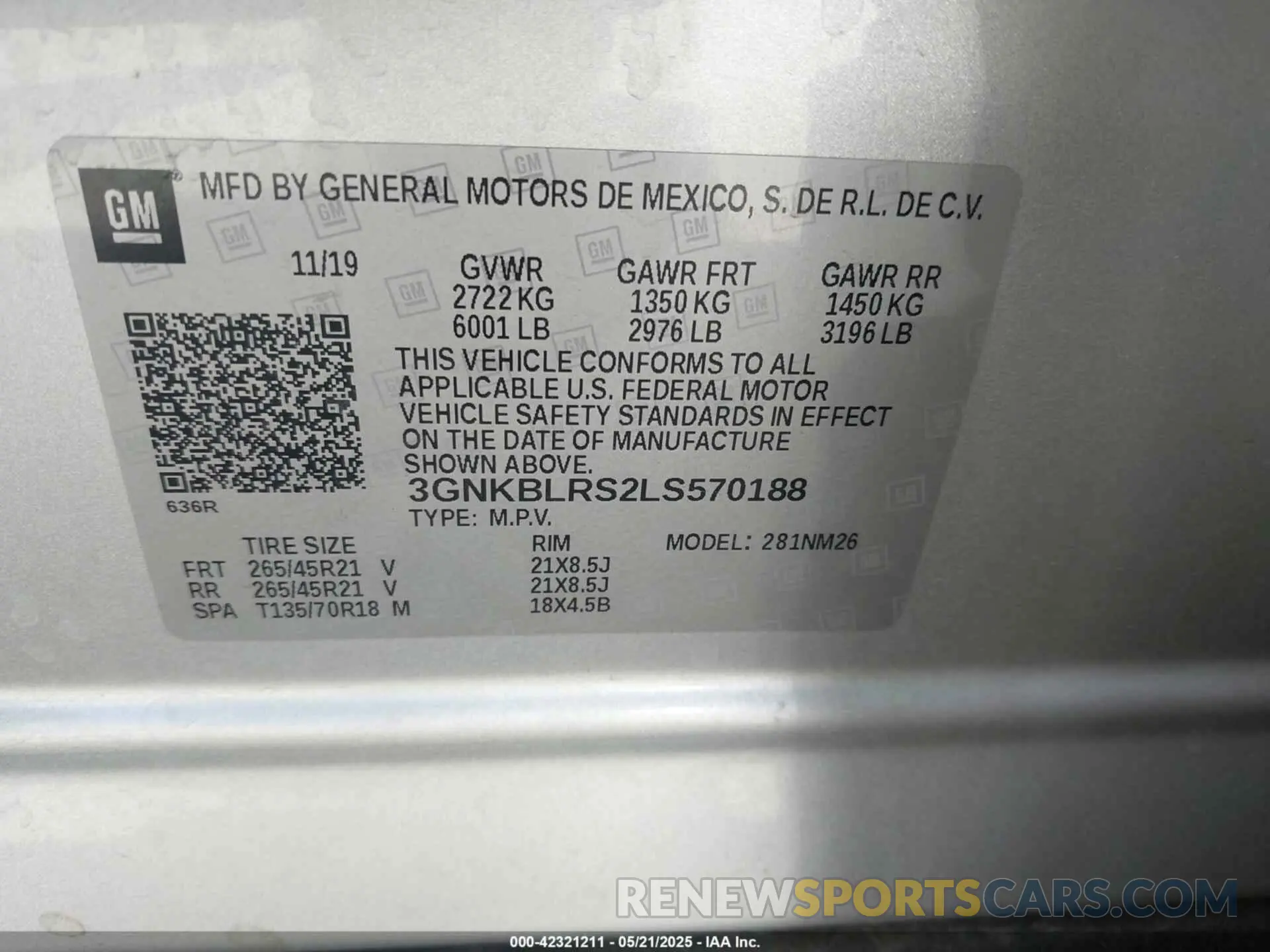 9 Фотография поврежденного автомобиля 3GNKBLRS2LS570188 CHEVROLET BLAZER 2020