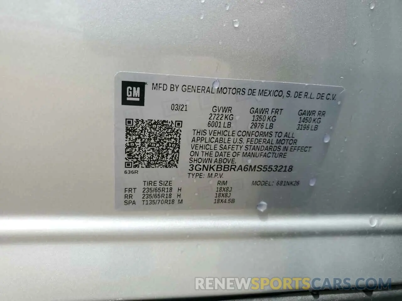 13 Фотография поврежденного автомобиля 3GNKBBRA6MS553218 CHEVROLET BLAZER 2021