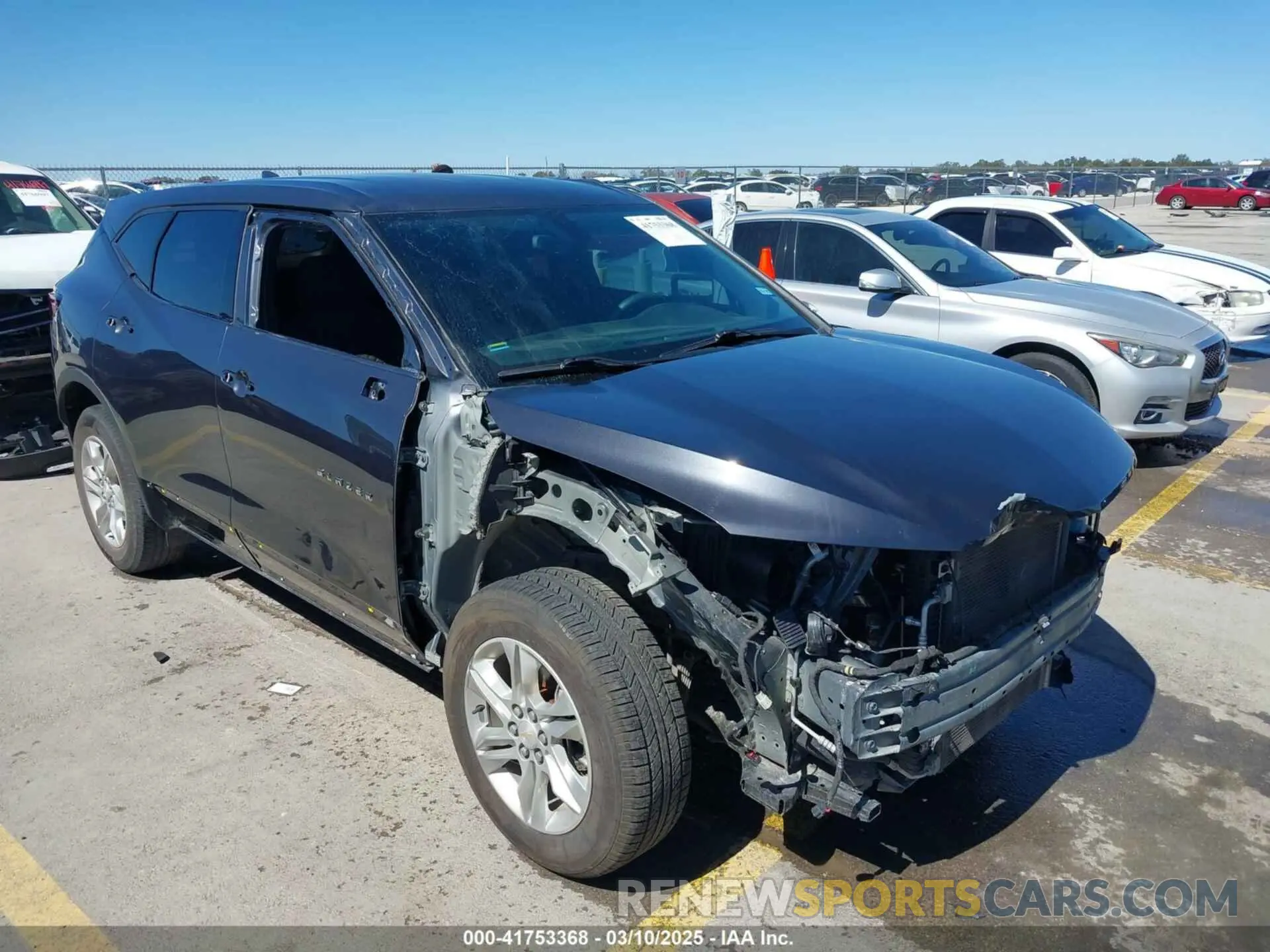 1 Photograph of a damaged car 3GNKBBRA6MS574862 CHEVROLET BLAZER 2021