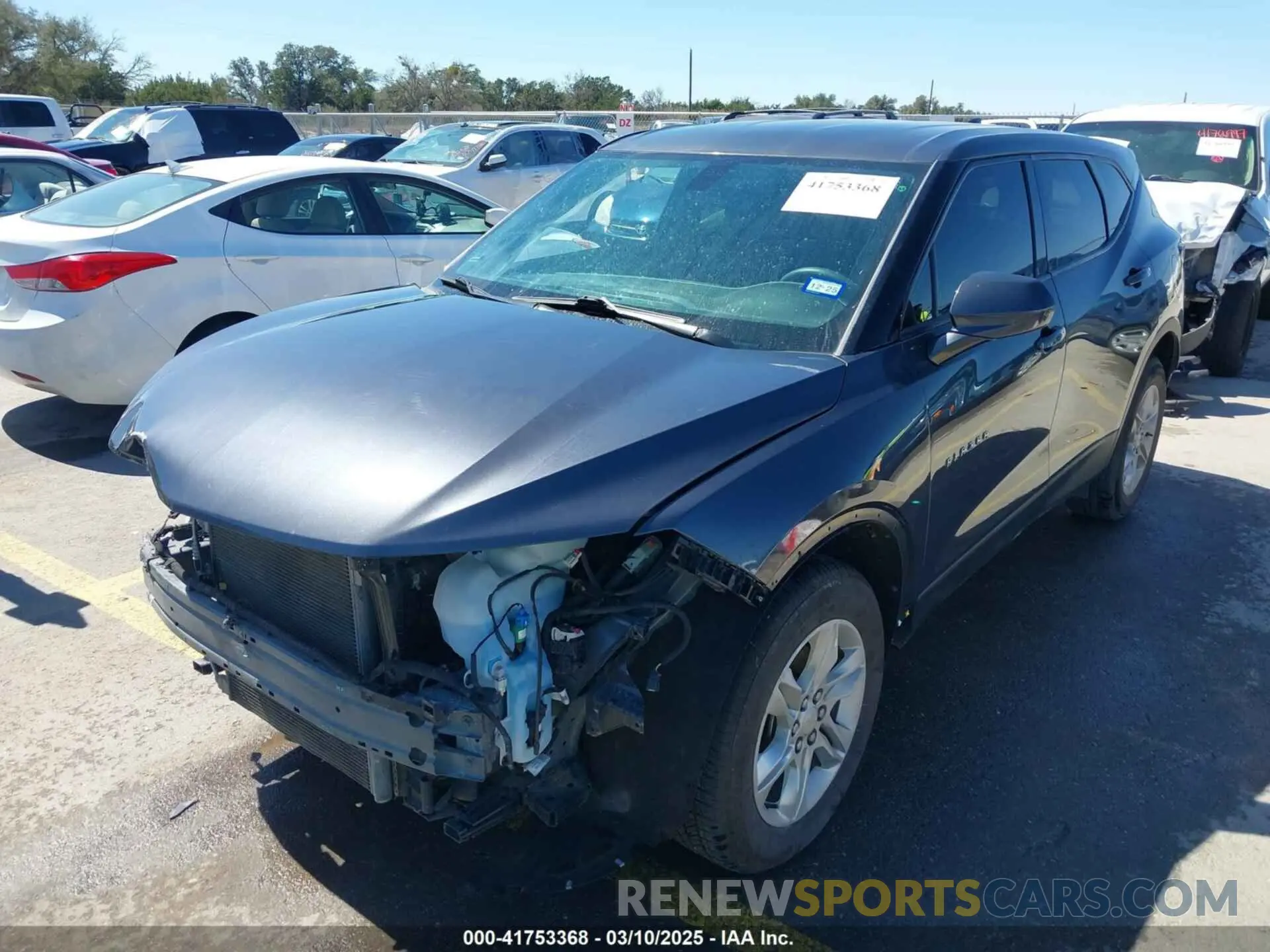 2 Photograph of a damaged car 3GNKBBRA6MS574862 CHEVROLET BLAZER 2021