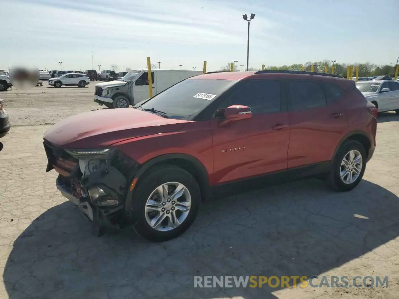 1 Photograph of a damaged car 3GNKBBRA7MS534872 CHEVROLET BLAZER 2021