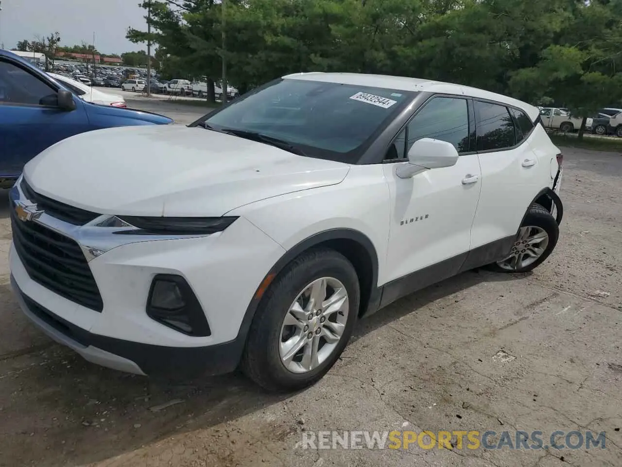 1 Photograph of a damaged car 3GNKBCR43MS584622 CHEVROLET BLAZER 2021