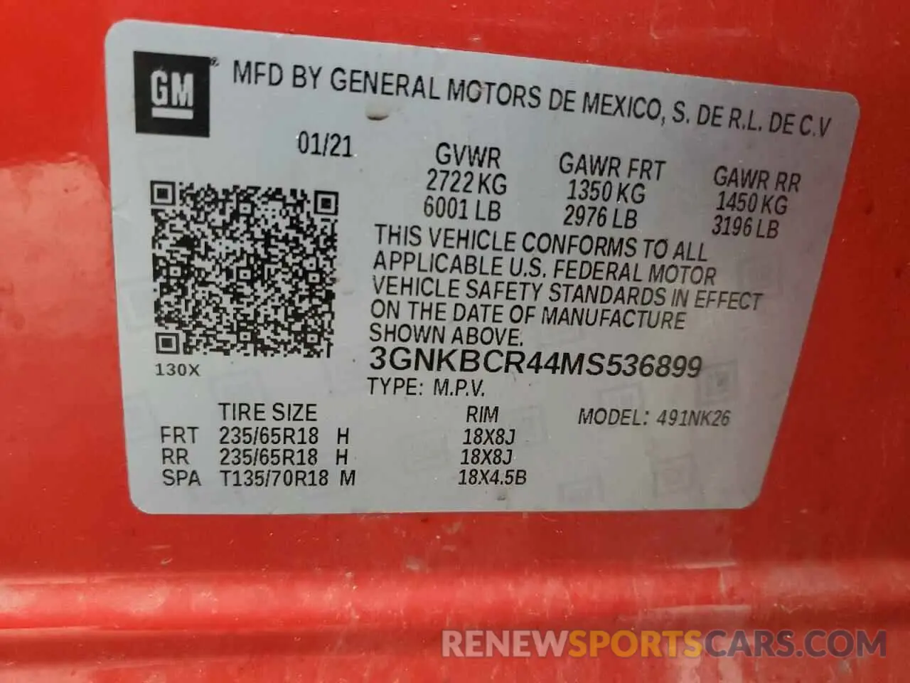 15 Photograph of a damaged car 3GNKBCR44MS536899 CHEVROLET BLAZER 2021